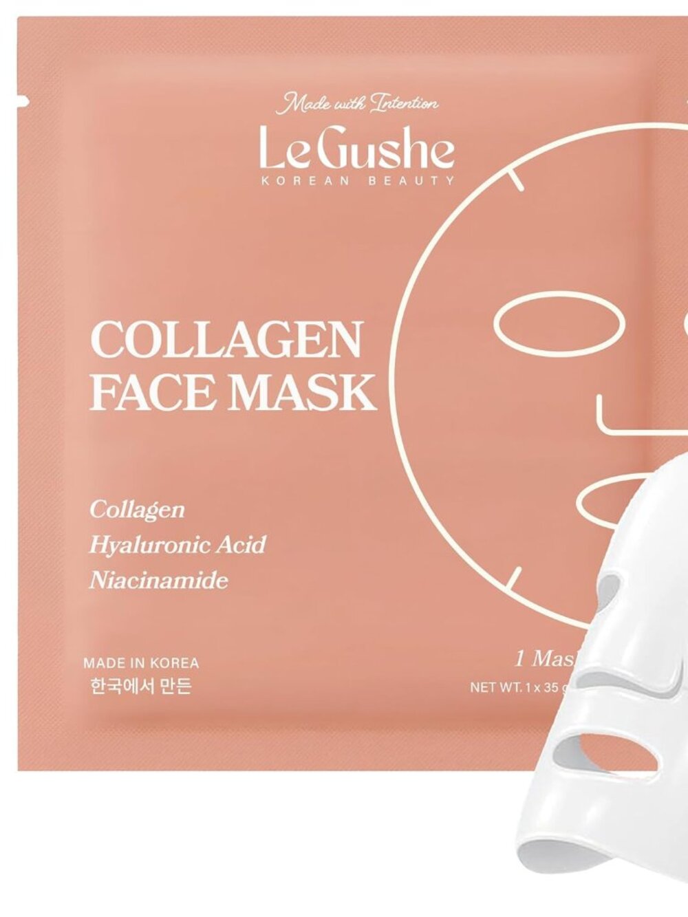 Overnight Face Masks with Collagen and Niacinamide Gentle Formula 4 Packs
